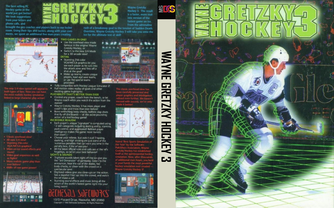 Wayne Gretzky Hockey 3 — box-texture (US)