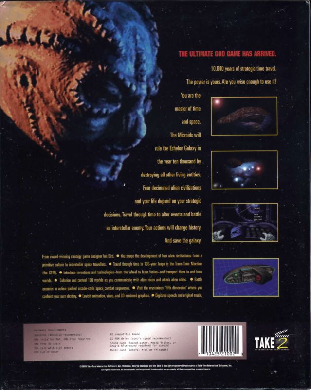 Millennia - Altered Destinies — box-2D-back (US)
