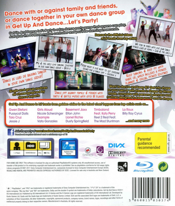 Get Up and Dance — box-2D-back (AU)