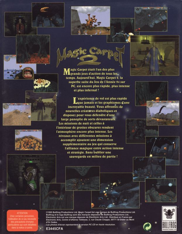 Magic Carpet 2 - The Netherworlds — box-2D-back (FR)