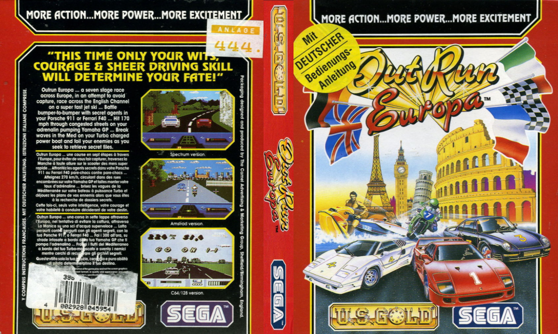 Out Run Europa — box-texture (EU)