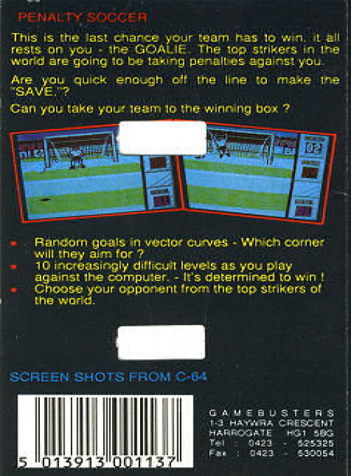 Penalty Soccer — box-2D-back (EU)