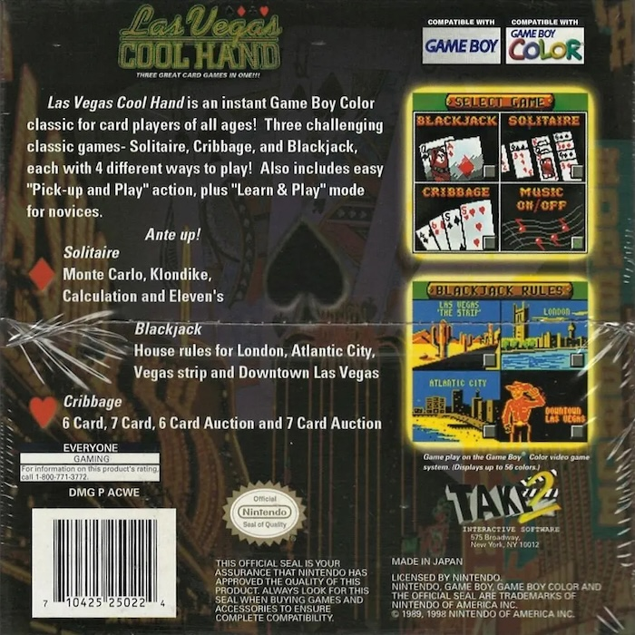 Las Vegas Cool Hand — box-2D-back (US)