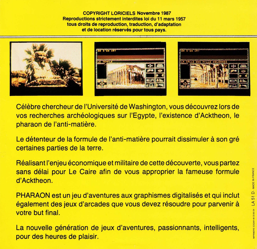 Pharaon — box-2D-back (FR)