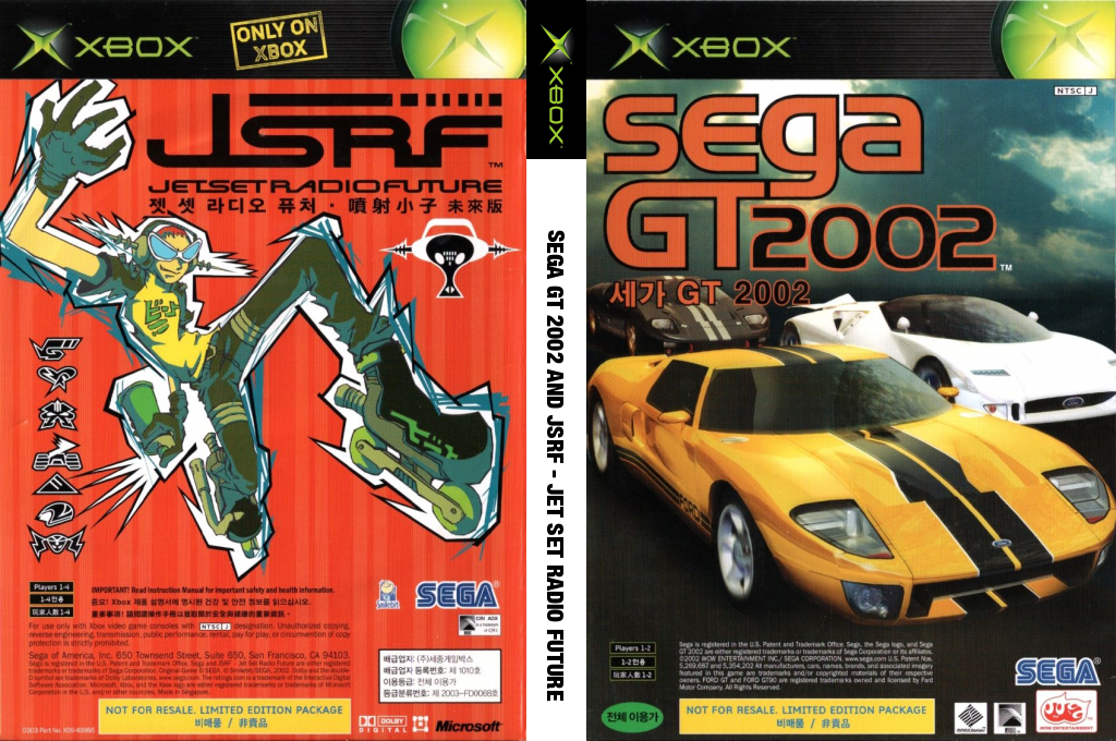 Sega Gt 2002 And Jsrf - Jet Set Radio Future — box-texture (KR)