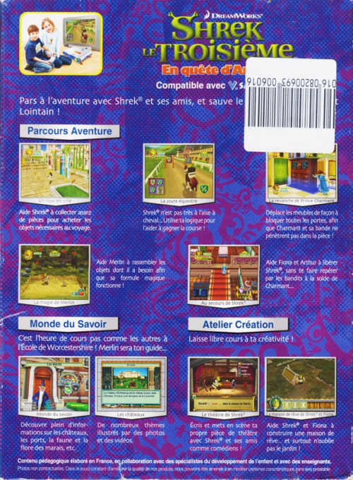 Shrek The Third - The Search For Arthur — box-2D-back (FR)