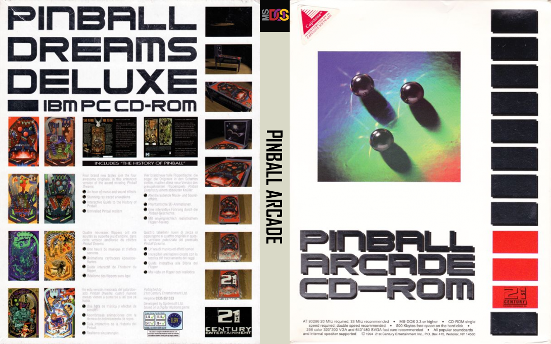 Pinball Dreams Deluxe — box-texture (US)