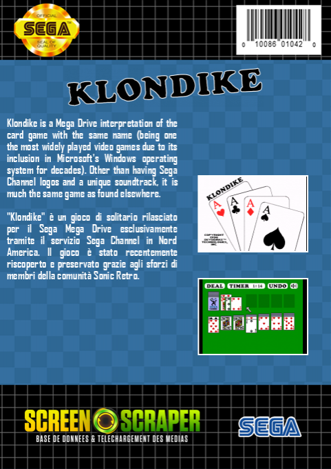 Klondike — box-2D-back (SS)