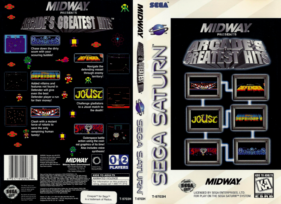 Midway Presents Arcade's Greatest Hits — box-texture (US)