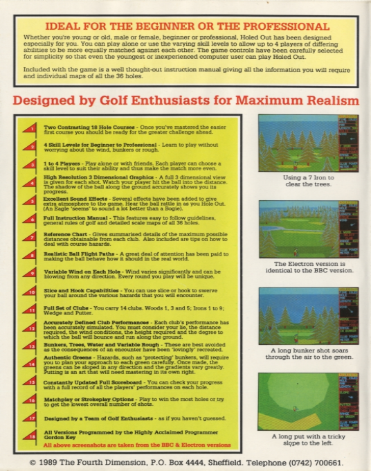 Holed Out Extra Courses 2 — box-2D-back (WOR)