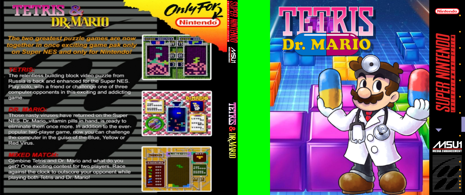 Tetris & Dr. Mario — box-texture (US)