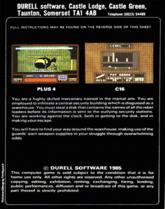 Saboteur — box-2D-back (EU)