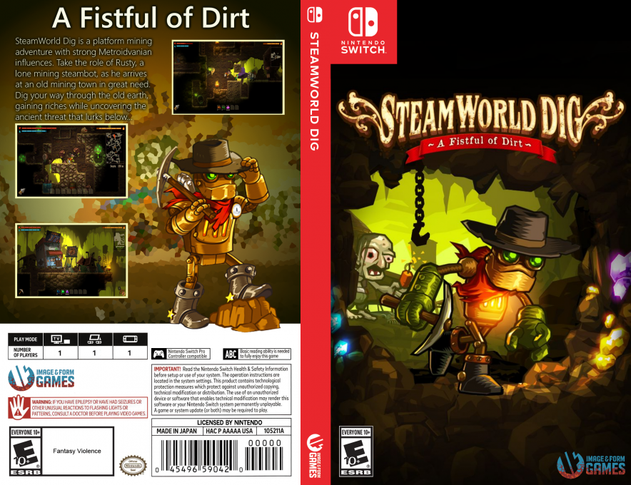 Steamworld Dig — box-texture (US)