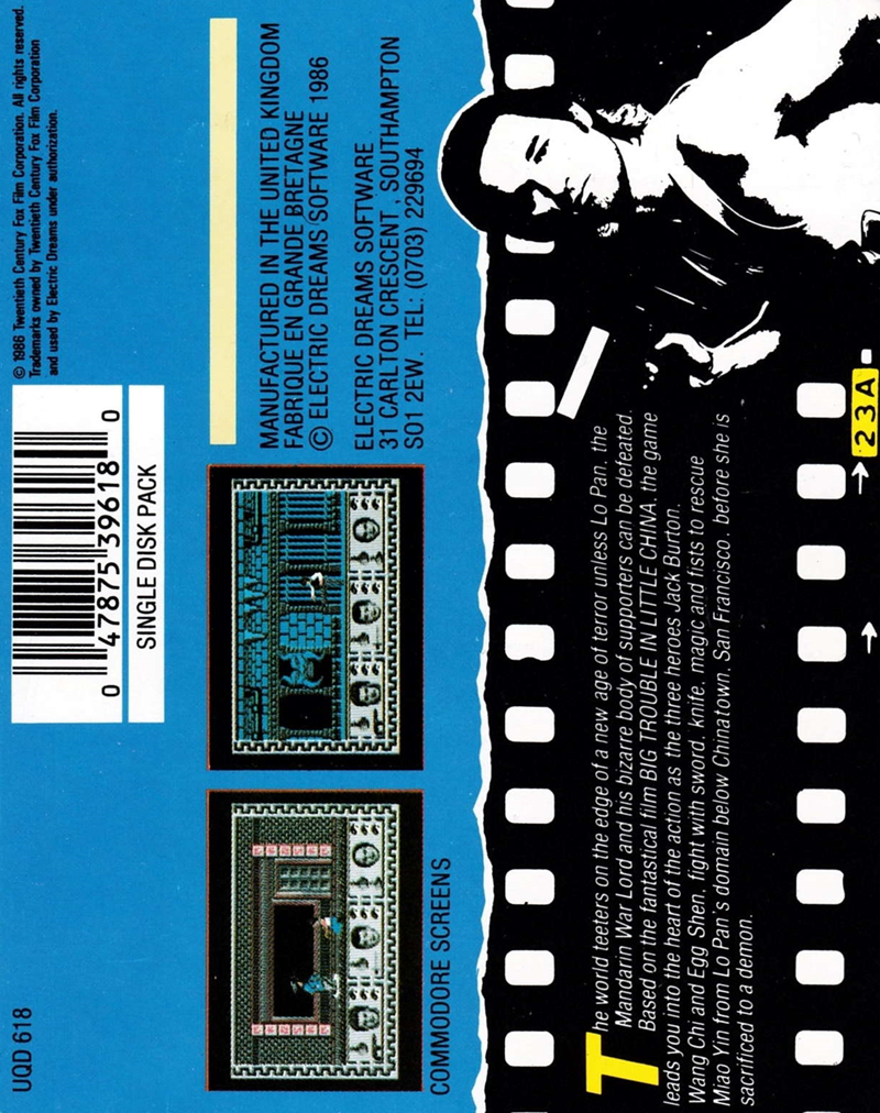 Big Trouble In Little China — box-2D-back (EU)