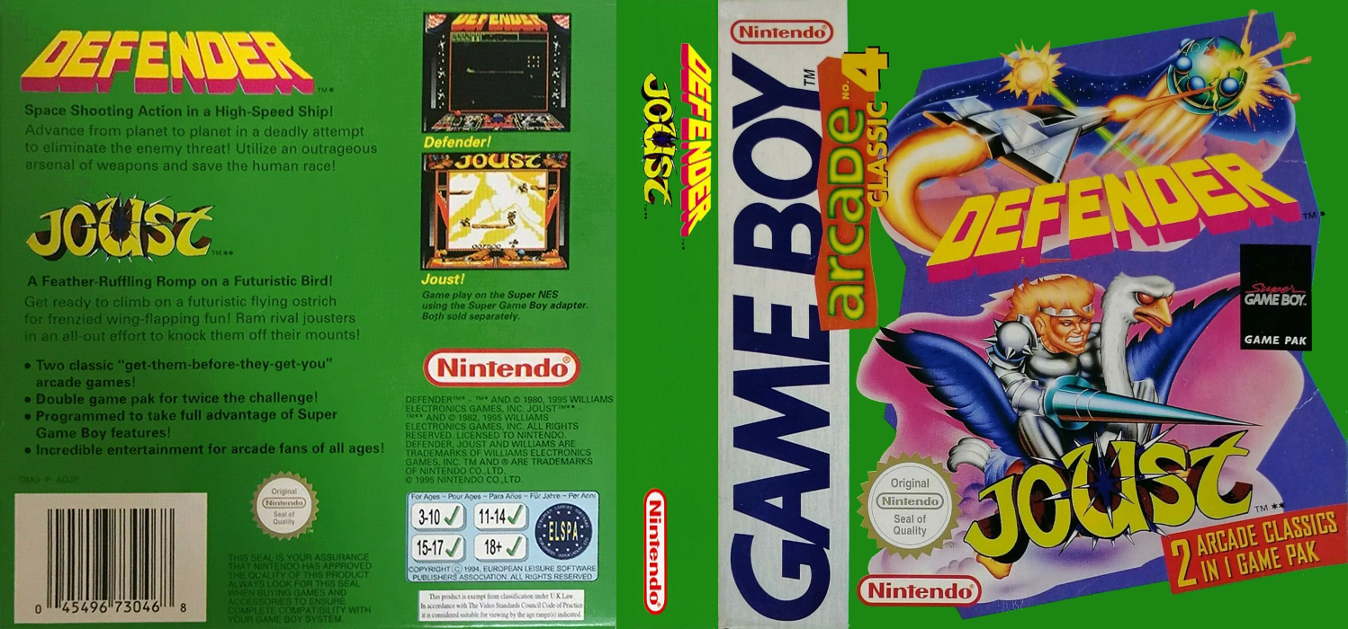 Arcade Classic No. 4 - Defender And Joust — box-texture (EU)