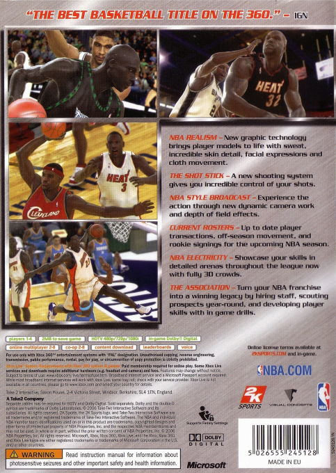 NBA 2K6 — box-2D-back (UK)