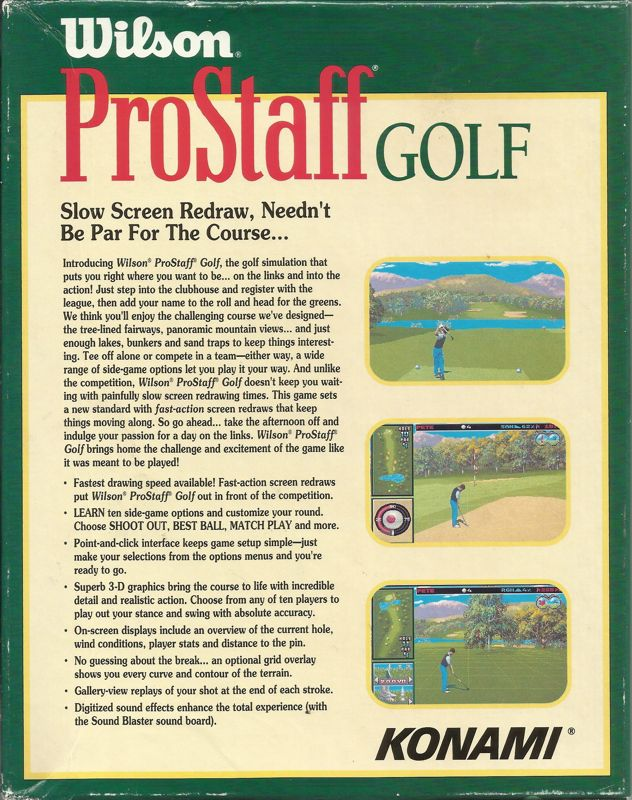 Wilson Prostaff Golf — box-2D-back (US)