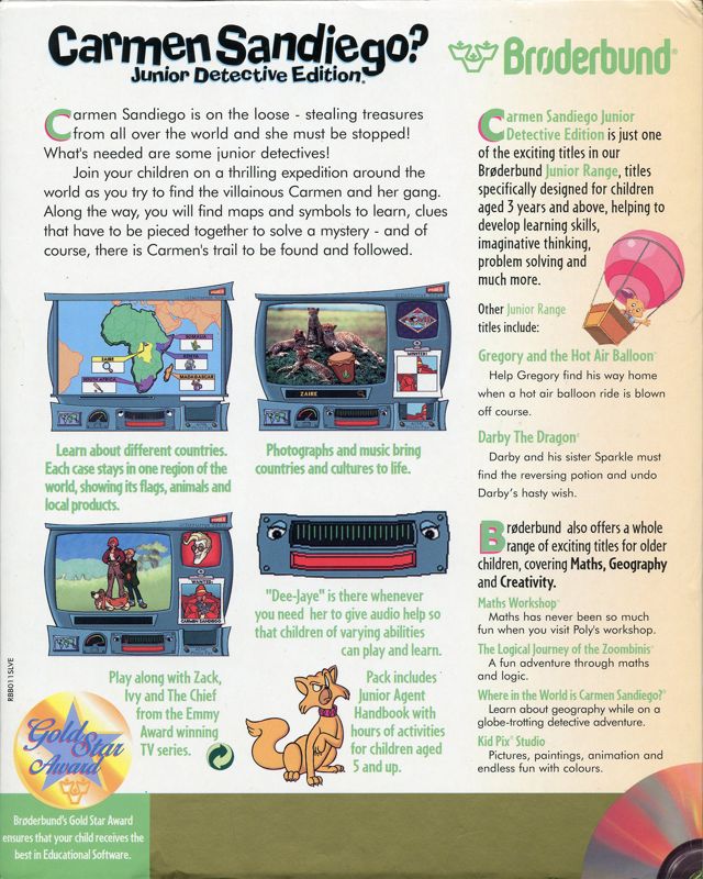 Carmen Sandiego: Junior Detective Edition — box-2D-back (WOR)