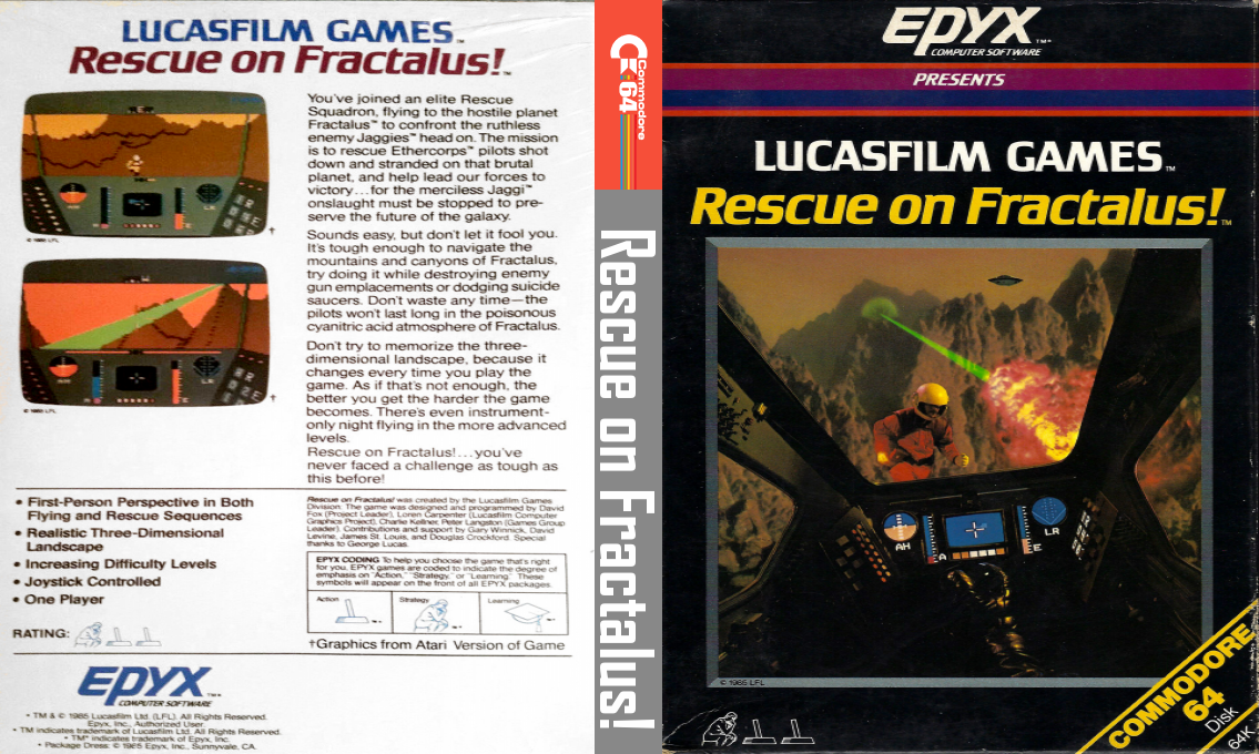 Rescue On Fractalus! — box-texture (US)