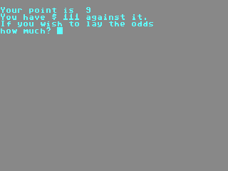 Computer Craps — ss (WOR)