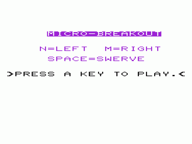 Micro Breakout — sstitle (WOR)