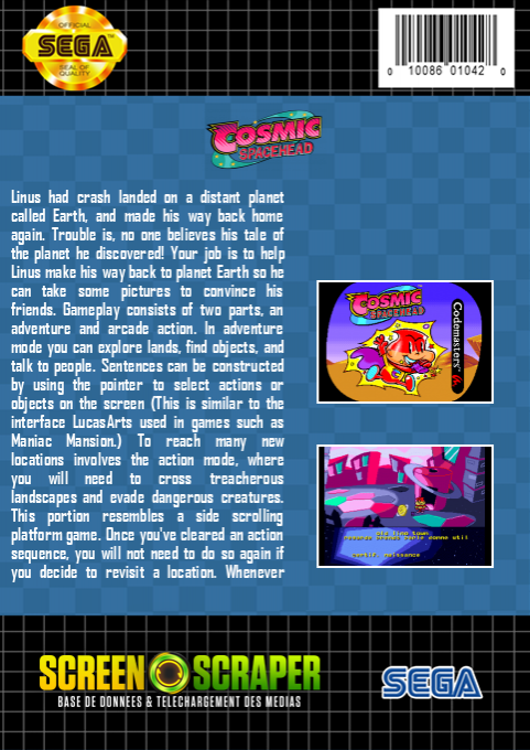 Cosmic Spacehead — box-2D-back (SS)