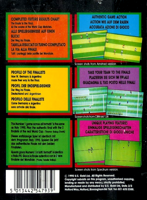 Italy 1990 - Winners Edition — box-2D-back (EU)