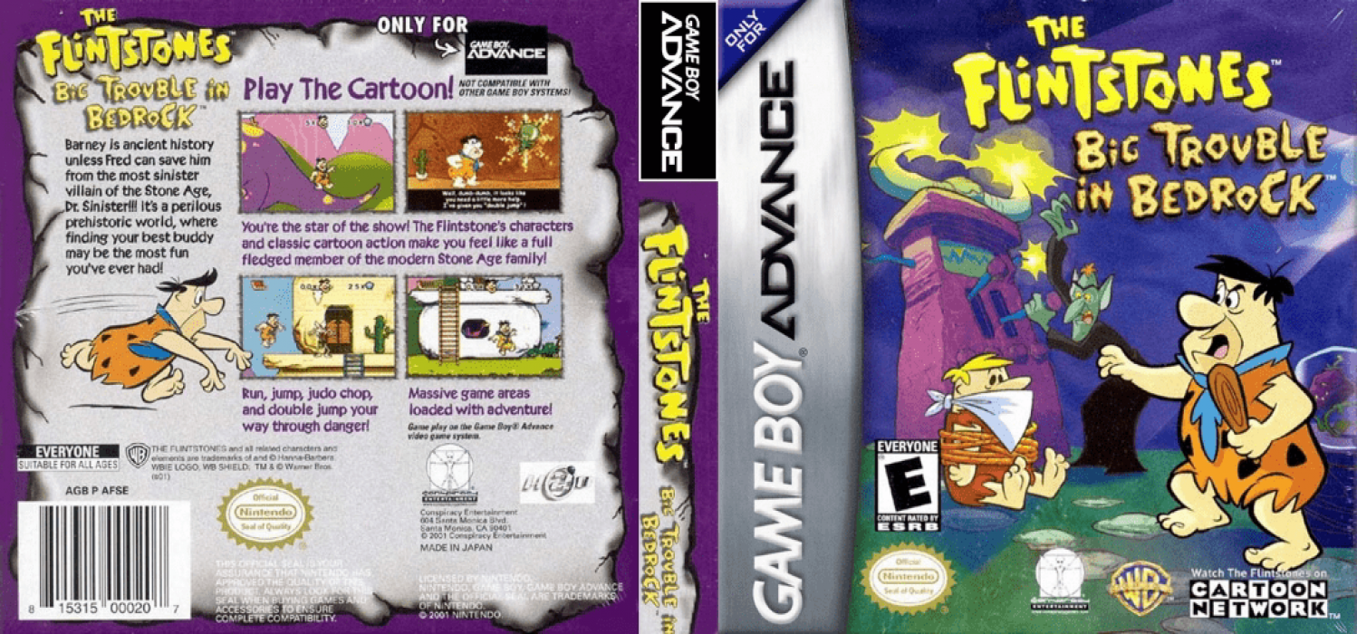Flintstones, The - Big Trouble in Bedrock — box-texture (US)