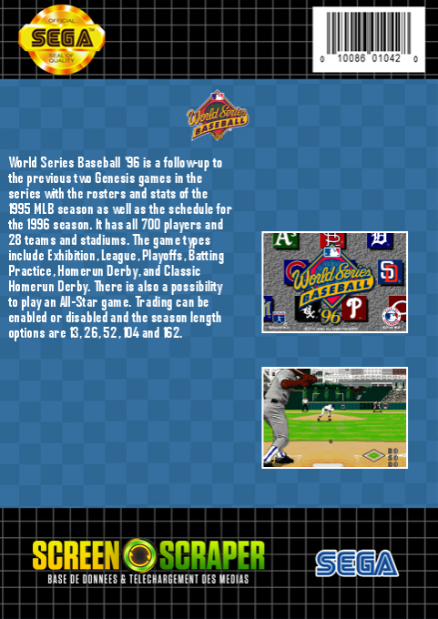 World Series Baseball '96 — box-2D-back (SS)