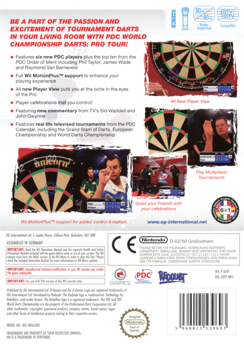 PDC World Championship Darts — box-2D-back (UK)