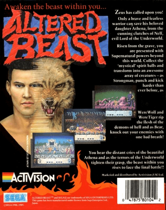 Altered Beast — box-2D-back (EU)