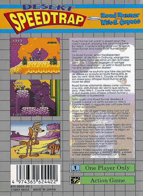 Desert Speedtrap Starring Road Runner And Wile E. Coyote — box-2D-back (EU)