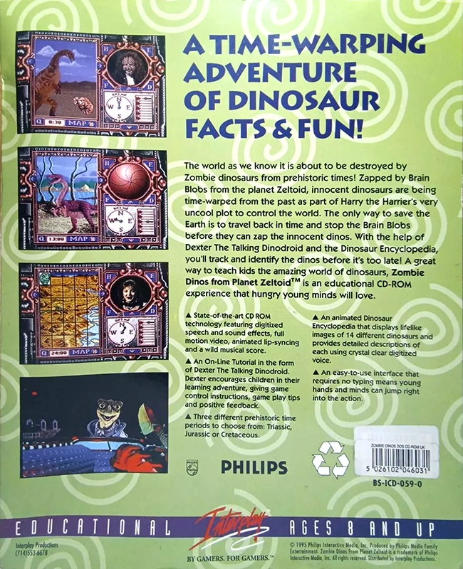 Zombie Dinos From Planet Zeltoid — box-2D-back (US)