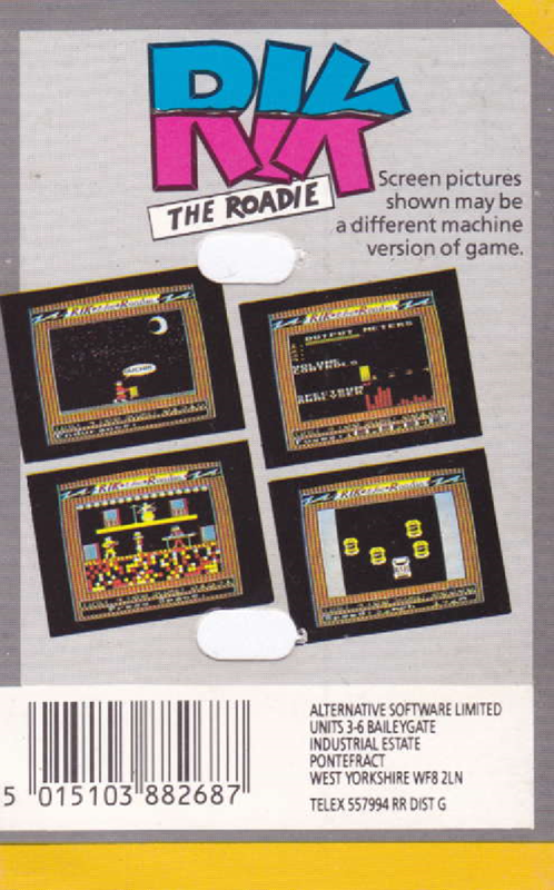 Rik The Roadie — box-2D-back (EU)