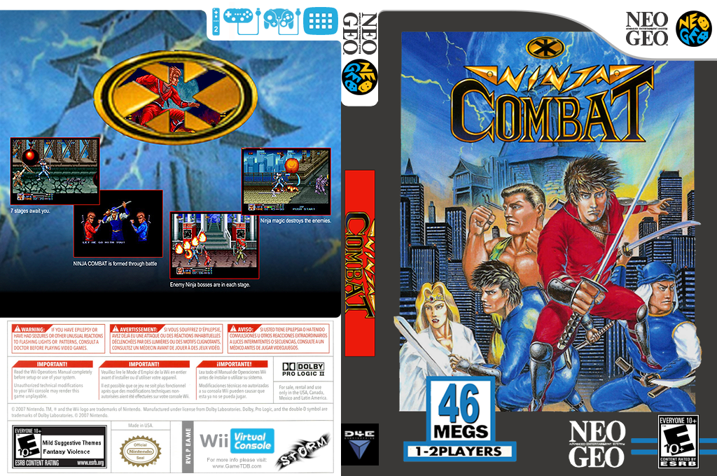 Ninja Combat — box-texture (US)