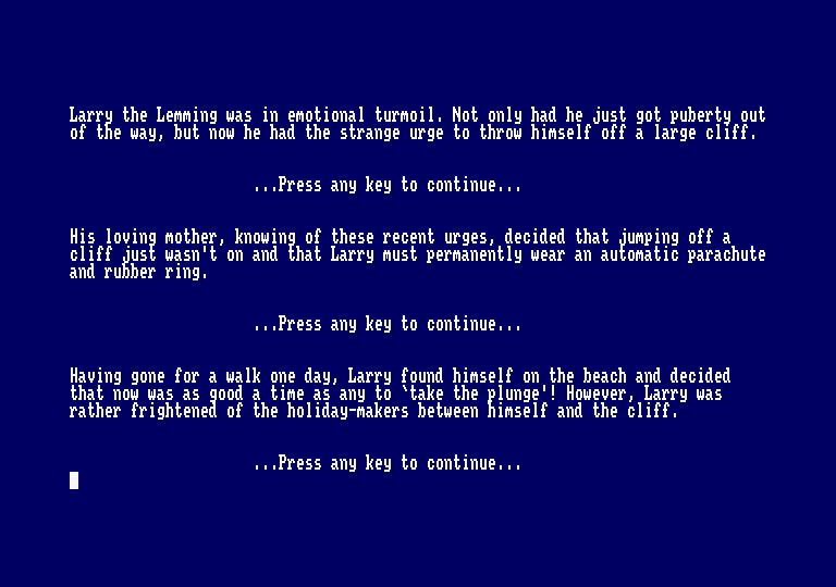 Larry The Lemming's Urge For Extinction — ss (EU)