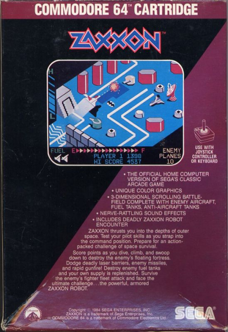 Zaxxon — box-2D-back (US)