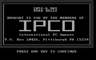 Road Rally box art