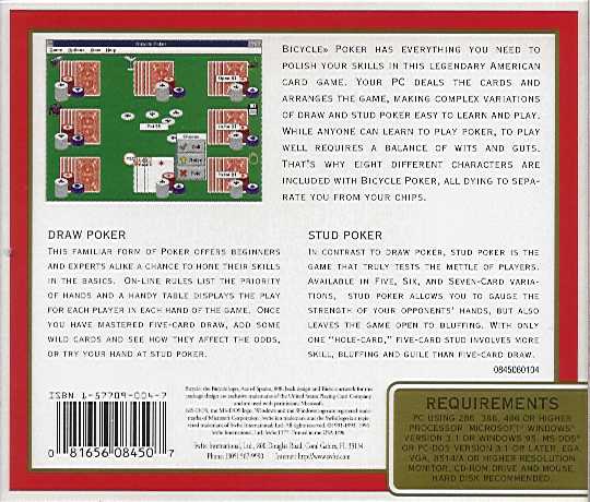 Bicycle Poker — box-2D-back (US)