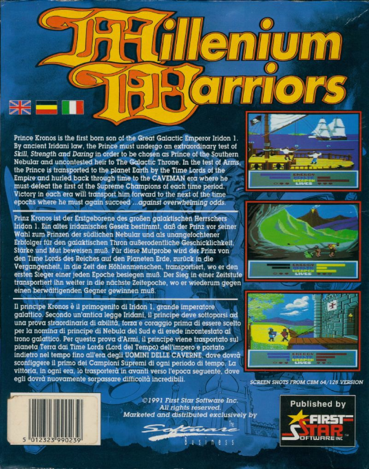 Millenium Warriors — box-2D-back (EU)