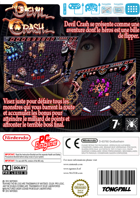Devil's Crush — box-2D-back (FR)