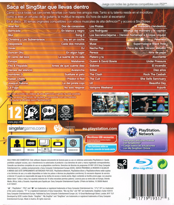 SingStar Guitar — box-2D-back (SP)