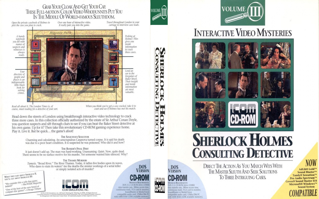 Sherlock Holmes - Consulting Detective Volume 3 — box-texture (US)