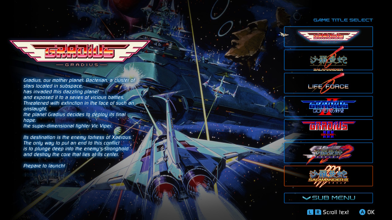 Gradius Origin Collection — sstitle (WOR)