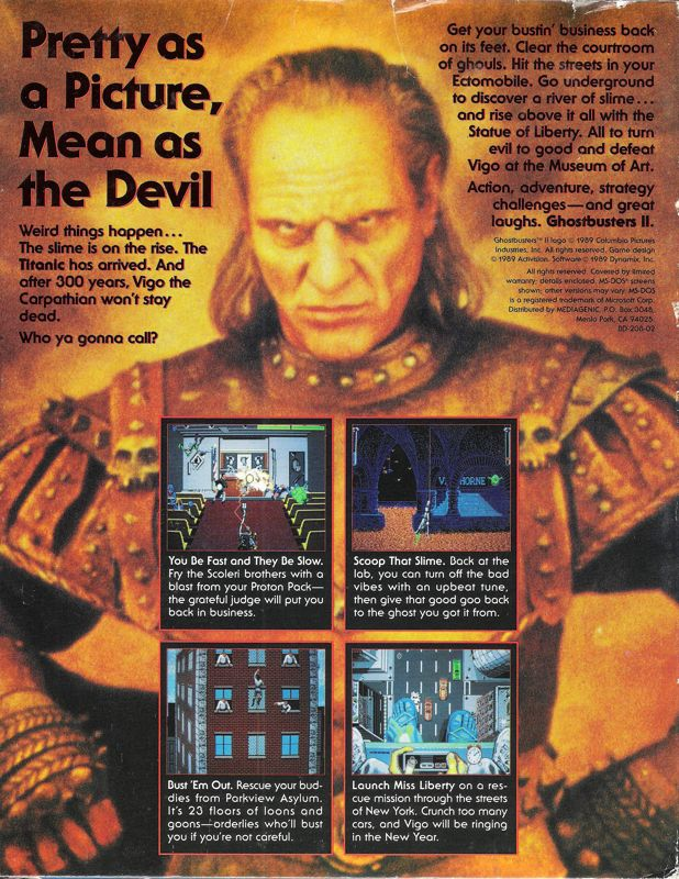 Ghostbusters 2 — box-2D-back (US)