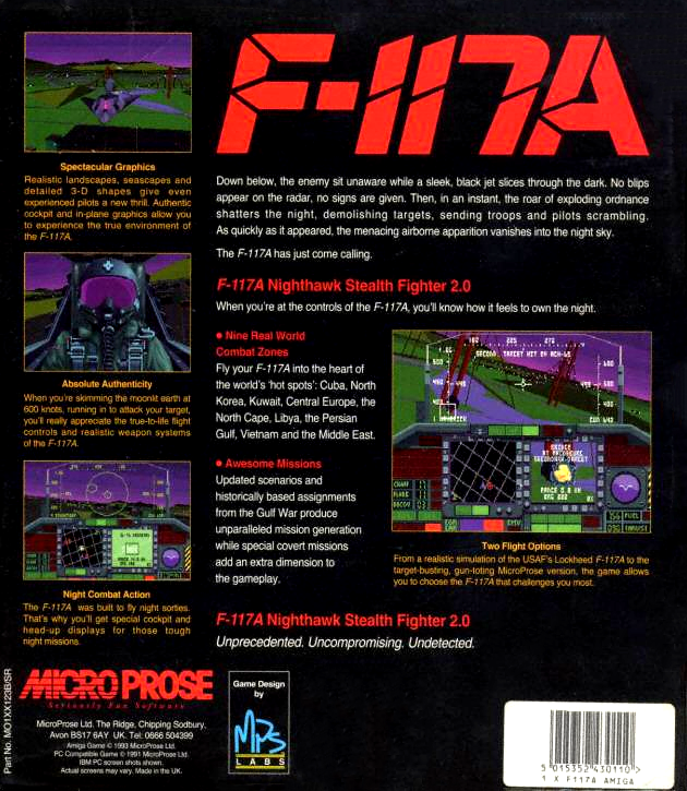 NightHawk F-117A Stealth Fighter 2.0 — box-2D-back (EU)