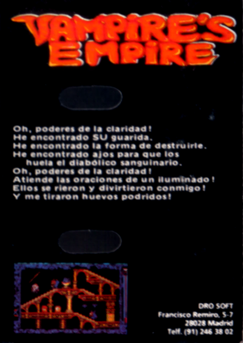 Vampire's Empire — box-2D-back (SP)