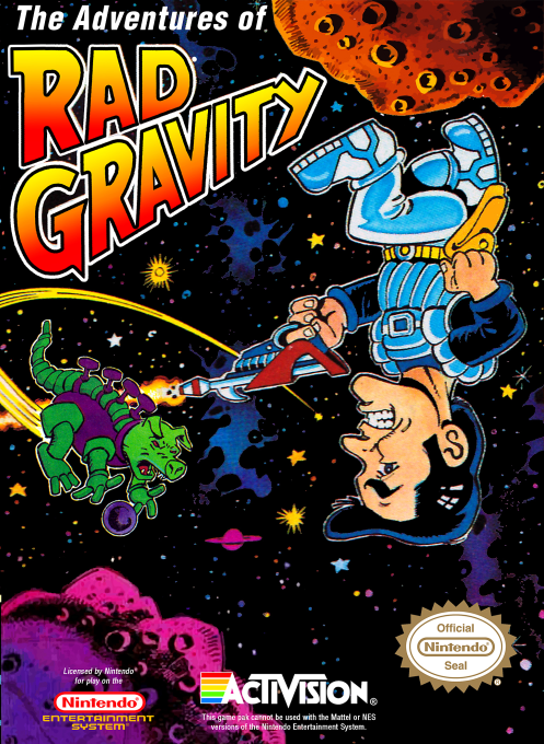 Adventures of Rad Gravity, The box art