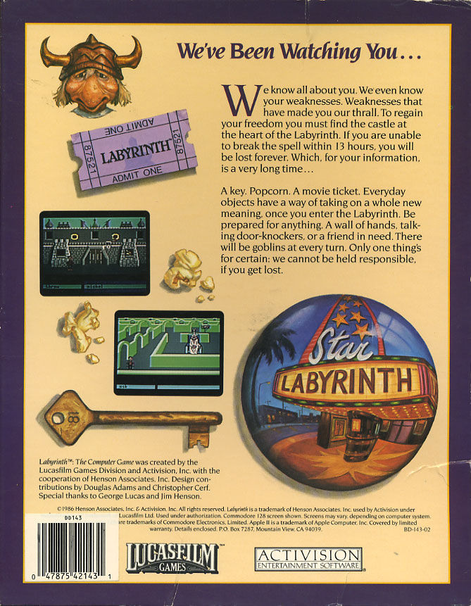 Labyrinth — box-2D-back (US)
