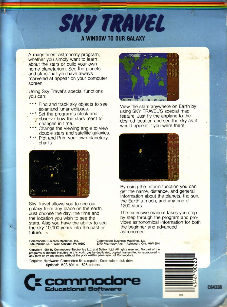Sky Travel : A Window to Our Galaxy — box-2D-back (WOR)